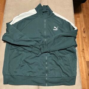 Puma Men's Green Track Jacket size 2x in excellent condition
